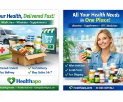 Healthapo operates as an online store focused on over-the-counter medicines.